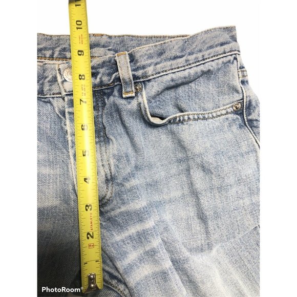 HELMUT LANG Blue VTG cut off Slim Button Fly ankle - Picture 2 of 9